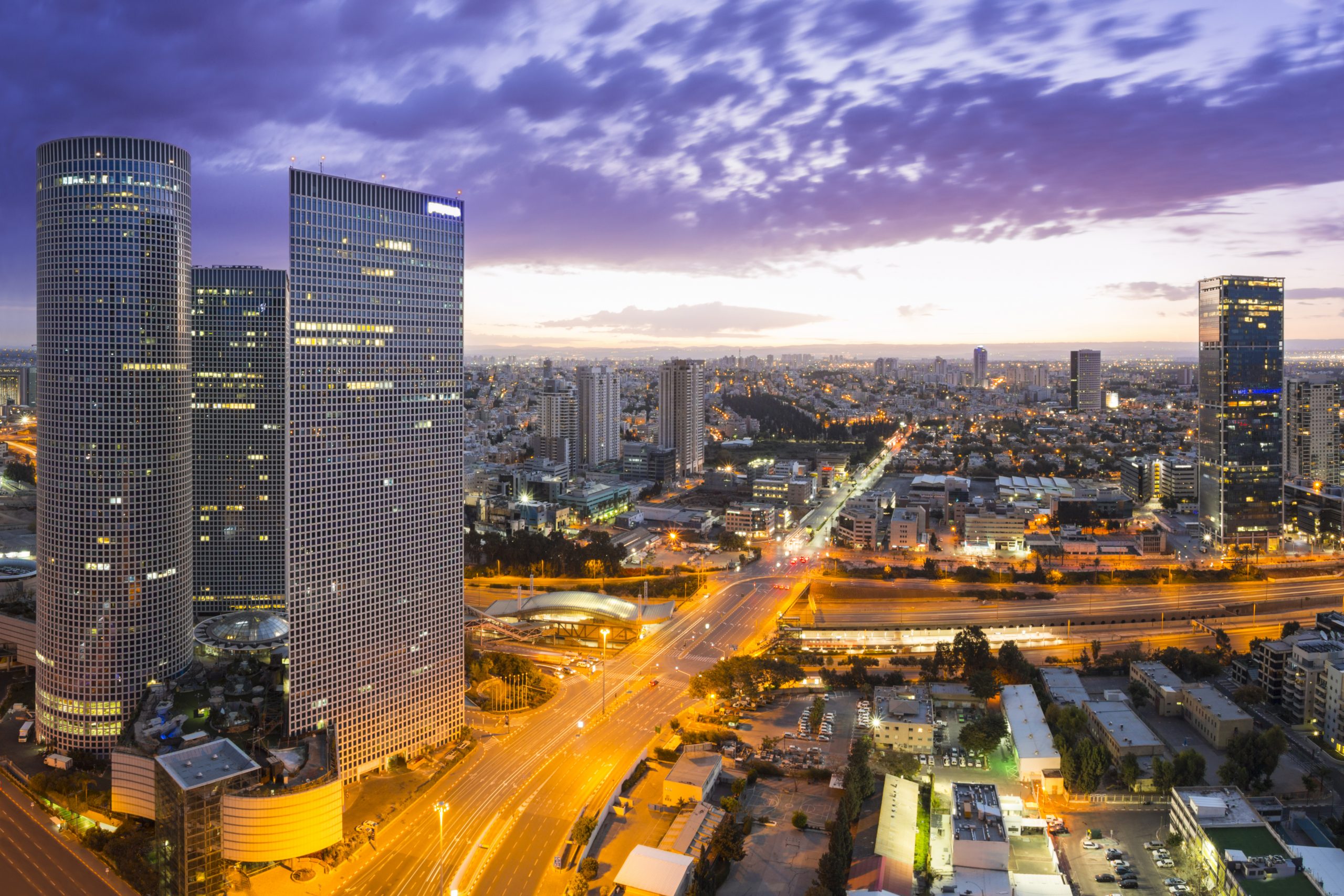 Tel Aviv Skyline at Sunset