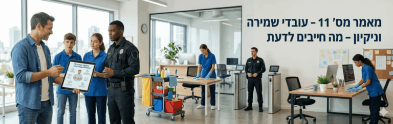 מאמר מס' 11 – עובדי שמירה וניקיון – מה חייבים לדעת