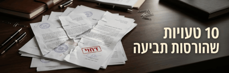 10 טעויות שהורסות תביעה