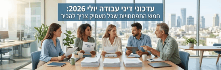 עדכוני דיני עבודה יולי 2026: חמש התפתחויות שכל מעסיק צריך להכיר